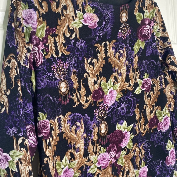 Y2k purple rose whimsigoth top - Picture 5 of 5